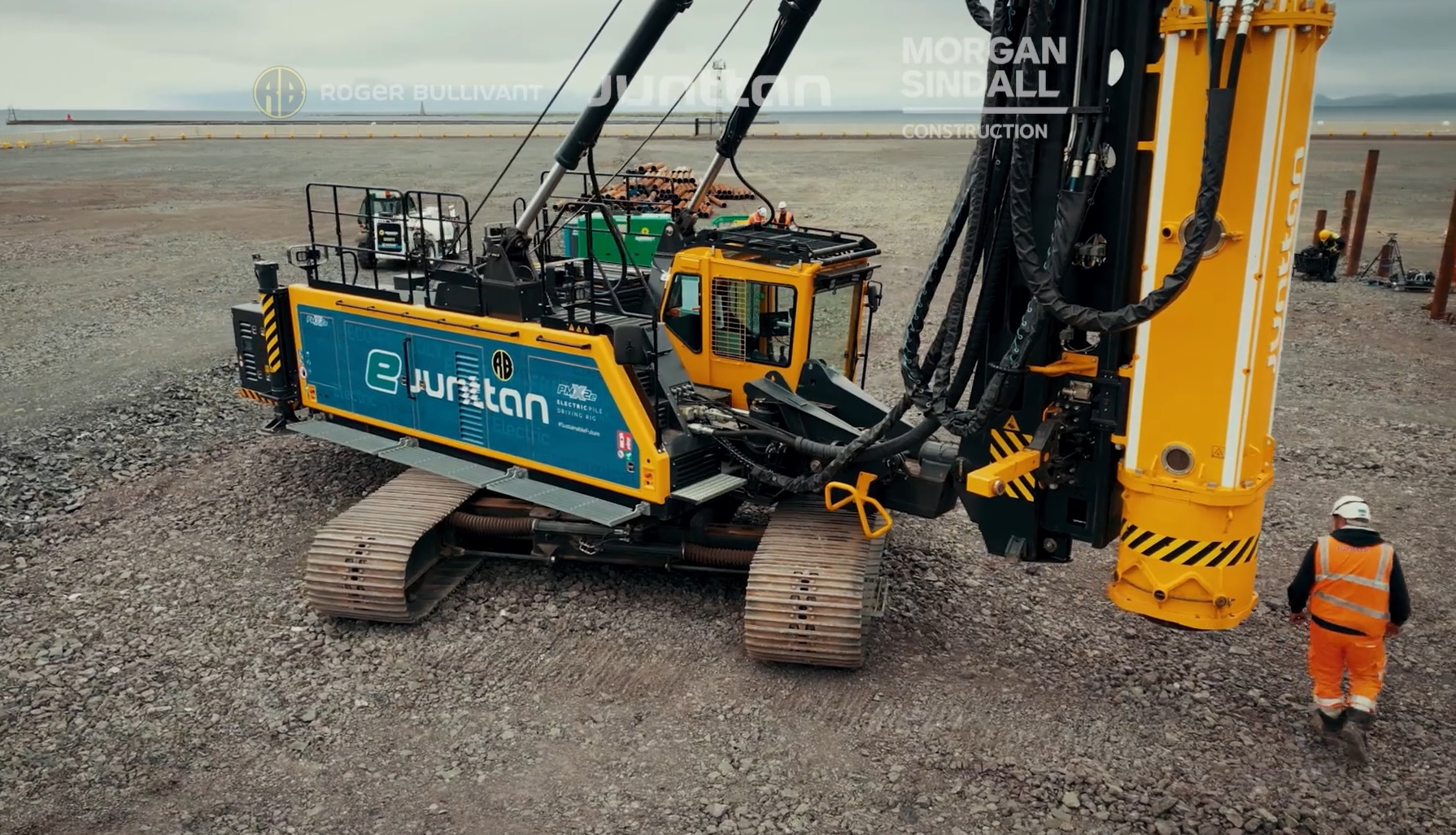 Prima prova al mondo di un martinetto di palizzata completamente alimentato a batteria nel Regno Unito