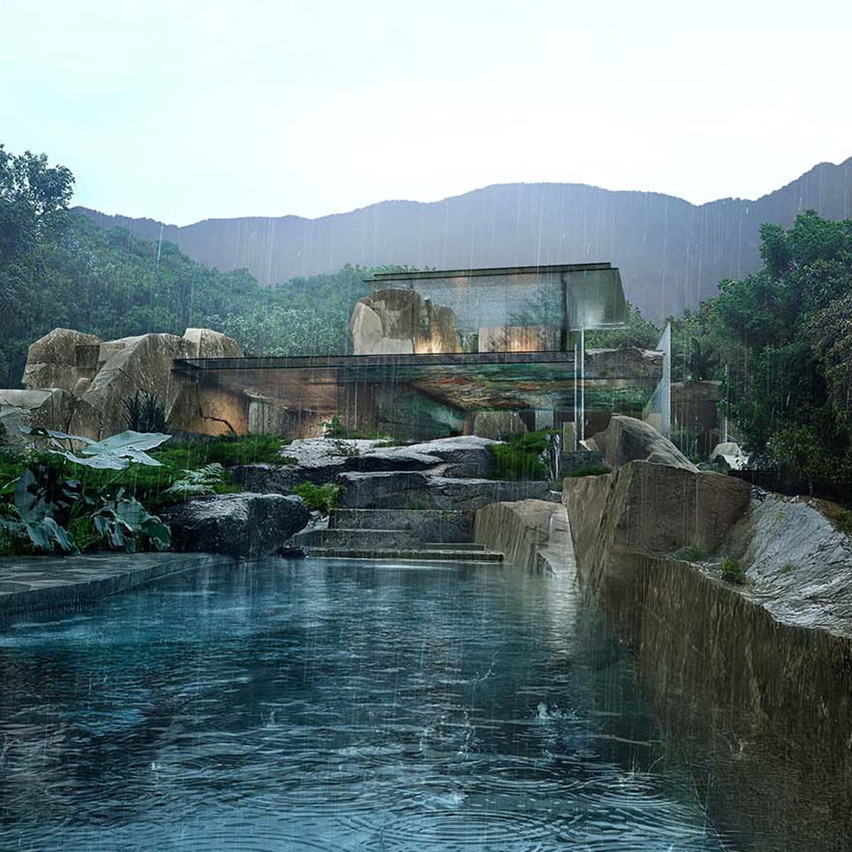 Ritiro in vetro sull'isola di Yakushima progettato da Jean Nouvel: un esempio di ospitalità sostenibile e innovativa